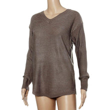 Vintage Womens Casual V Neck Long Sleeve Knitted Sweaters Pullover Loose Jumper Pull Femme IMY66