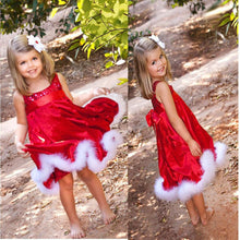 Baby Girls Kids Party Red Dress Sequin Paillette Tutu Dresses children clothing party xmas IMY66