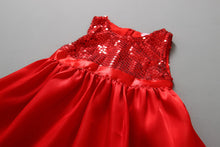 Baby Girls Kids Party Red Dress Sequin Paillette Tutu Dresses children clothing party xmas IMY66