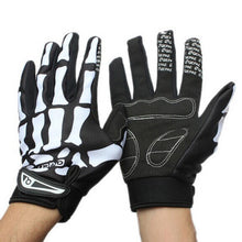 Men Full Finger Gloves Sport Cycling Bike Motorcyle Skull Skeleton Goth Bone Full Finger Gloves guantes gym IMY66