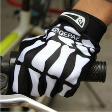 Men Full Finger Gloves Sport Cycling Bike Motorcyle Skull Skeleton Goth Bone Full Finger Gloves guantes gym IMY66