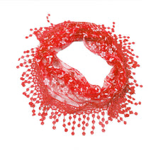 Lady Lace Scarf Tassel Sheer Metallic Women Triangle Bandage Floral scarves Shawl IMY66