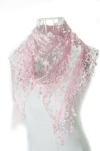 Lady Lace Scarf Tassel Sheer Metallic Women Triangle Bandage Floral scarves Shawl IMY66