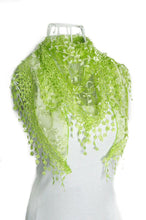 Lady Lace Scarf Tassel Sheer Metallic Women Triangle Bandage Floral scarves Shawl IMY66