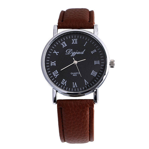 Business Casual Dress Watches Men PU Leather Quartz Military Watch Luxury WristWatch relojes hombre Clock IMY66