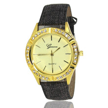 Luxury Dress Watches Women Men Denim Jeans Band Rhinestone Watches Quartz Wrist Watch relogios feminino IMY66