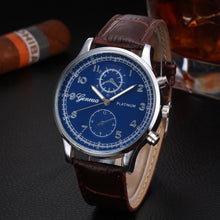 Mens Watches Business PU Leather Band Analog Alloy Quartz Wrist Watch relogios masculino Clock Hours IMY66