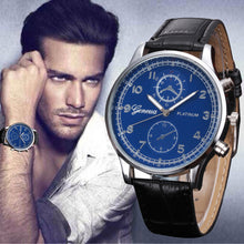 Mens Watches Business PU Leather Band Analog Alloy Quartz Wrist Watch relogios masculino Clock Hours IMY66