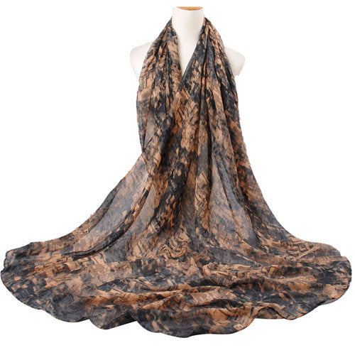 Silk Scarf Women Vintage Beautiful Mixed Color Print Voile Shawl Wrap Scarf Scarves And Wraps Size180cmx95cm IMY66