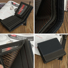 Designer Mens Faux Leather Bifold Money Card Holder Short Wallet Coin Purse Clutch Pockets Carteira Masculina IMY66
