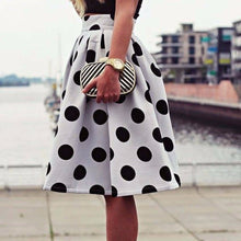 Elegant Women Tutu Skirt Bodycon Polka Dot Umbrella Midi Long Skirt Retro Puff Skirts Saias Femininas faldas largas IMY66