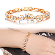 Exquisite AAA Roman zircon bracelets women's 18 k gold plated hand-made trinkets for women IMY66