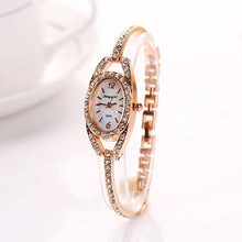 Luxury Rhinestone Watches Women Bracelet Watch Stainless Steel Crystal Gold Quartz Watch relogios Clock IMY66