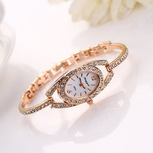 Luxury Rhinestone Watches Women Bracelet Watch Stainless Steel Crystal Gold Quartz Watch relogios Clock IMY66