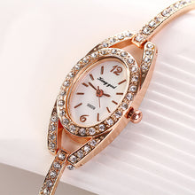 Luxury Rhinestone Watches Women Bracelet Watch Stainless Steel Crystal Gold Quartz Watch relogios Clock IMY66