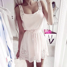 Sexy Women Casual Hollow Dresses Sleeveless Sexy Bandage Cocktail Short Mini Dress IMY66