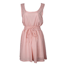 Sexy Women Casual Hollow Dresses Sleeveless Sexy Bandage Cocktail Short Mini Dress IMY66