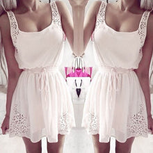 Sexy Women Casual Hollow Dresses Sleeveless Sexy Bandage Cocktail Short Mini Dress IMY66