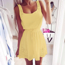 Sexy Women Casual Hollow Dresses Sleeveless Sexy Bandage Cocktail Short Mini Dress IMY66