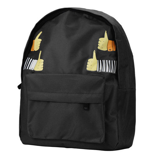 Women Double-Shoulder Thumb Thumb up Canvas Backpack Schoolbag For Teenage Girls Women mochilas mujer IMY66