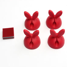 4pc Cute Rabbit ears Cable Wire Organizer Bobbin Winder Wrap Cord Office Solid Tool IMY66