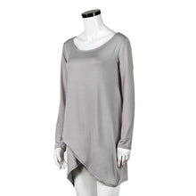 Women Casual Dress Solid Long Sleeve Round Neck Irregular Loose Party Mini Dress vestido de festa IMY66