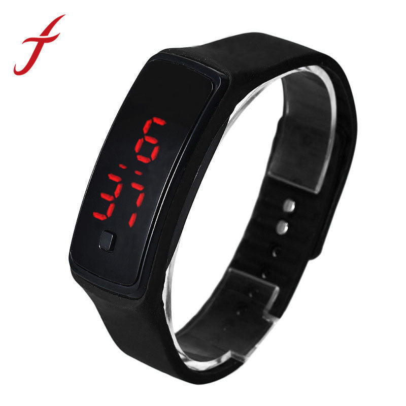 Colorful Ultra Thin s Silicone Bracelet Digital LED s Wrist Watch For Women Men IMY66