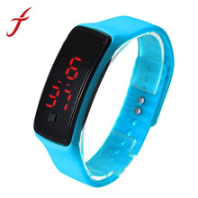 Colorful Ultra Thin s Silicone Bracelet Digital LED s Wrist Watch For Women Men IMY66