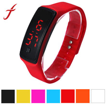 Colorful Ultra Thin s Silicone Bracelet Digital LED s Wrist Watch For Women Men IMY66