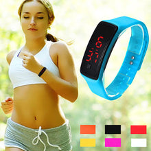 Colorful Ultra Thin s Silicone Bracelet Digital LED s Wrist Watch For Women Men IMY66