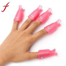 Colorful Wearable10Pcs Plastic Nail Art Soak Off Cap Clip UV Gel Polish Remover Wrap Tool IMY66