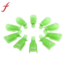 Colorful Wearable10Pcs Plastic Nail Art Soak Off Cap Clip UV Gel Polish Remover Wrap Tool IMY66