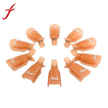 Colorful Wearable10Pcs Plastic Nail Art Soak Off Cap Clip UV Gel Polish Remover Wrap Tool IMY66