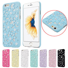Cute Flower Hollow Out Pearl Flowers Cell Phone Back Case Cover Skin For iPhone 6S 4.7 Inch IMY66