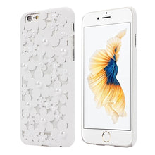 Cute Flower Hollow Out Pearl Flowers Cell Phone Back Case Cover Skin For iPhone 6S 4.7 Inch IMY66