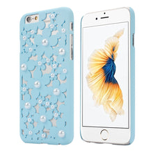 Cute Flower Hollow Out Pearl Flowers Cell Phone Back Case Cover Skin For iPhone 6S 4.7 Inch IMY66