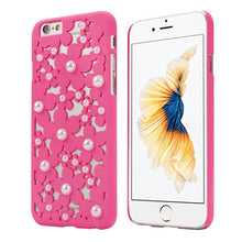 Cute Flower Hollow Out Pearl Flowers Cell Phone Back Case Cover Skin For iPhone 6S 4.7 Inch IMY66