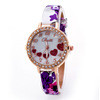 Loving Heart Watches Women Casual Rhinestone Faux Leather Strap Band Quartz Wrist Watch relogios feminino IMY66