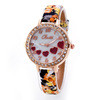 Loving Heart Watches Women Casual Rhinestone Faux Leather Strap Band Quartz Wrist Watch relogios feminino IMY66