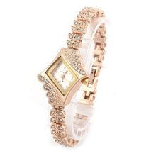 Luxury Women Crystal Rhinestone Quartz Watches Rhombus Bracelet Bangle Wrist Watch relogios feminino IMY66