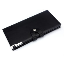 Men Long Section Button Bifold Business Faux Leather Wallet Card Coin Wallet Purse IMY66