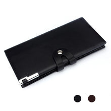 Men Long Section Button Bifold Business Faux Leather Wallet Card Coin Wallet Purse IMY66