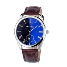 Mens Faux Leather Band Casual Dress Watches Blue Ray Roman numerals Quartz Analog Bracelet WristWatch Clock IMY66