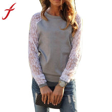 Plus Size Womens Lady Casual Long Sleeve Lace Hooded Shirt Blouse Tops blusas feminina IMY66