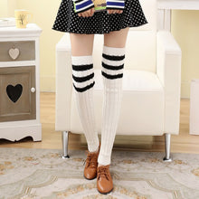 Student Girls Overknee Fringe Knitting Socks Leg Warmers Boot Cover Keep Warm Socks leg warmers for women IMY66