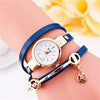 Style Casual Dress Watch Women's Ladies Bracelet Watches PU Leather Rhinestone Quartz WristWatch For Women IMY66