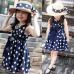 Kids Girls Clothes Children Clothing Polka Dot Girl Chiffon Sundress Princess Bandage Dress vestidos IMY66