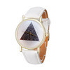 Triangle Pattern PU Leather Band Analog Quartz Vogue Wrist Watch Hours relogio feminino IMY66