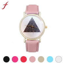 Triangle Pattern PU Leather Band Analog Quartz Vogue Wrist Watch Hours relogio feminino IMY66