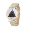 Triangle Pattern PU Leather Band Analog Quartz Vogue Wrist Watch Hours relogio feminino IMY66
